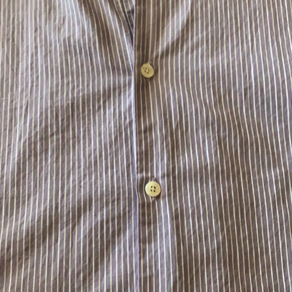 PerryEllis Lavender Stripped Button Down Shirt - Picture 3 of 4